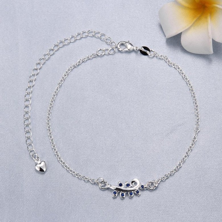 Wholesale Classic Silver Plant Stone Anklets TGAKL074 0