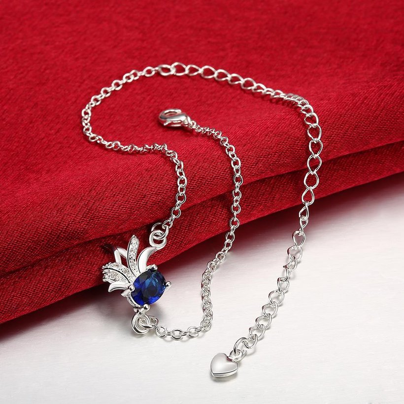 Wholesale Trendy Silver Animal Stone Anklets TGAKL078 5