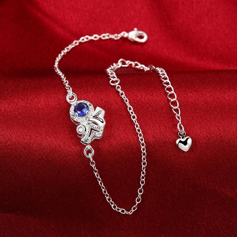 Wholesale Romantic Silver Plant Stone Anklets TGAKL085 1