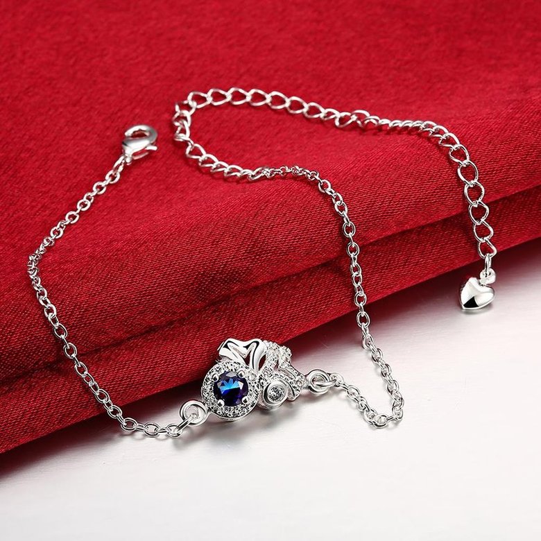 Wholesale Romantic Silver Plant Stone Anklets TGAKL085 2