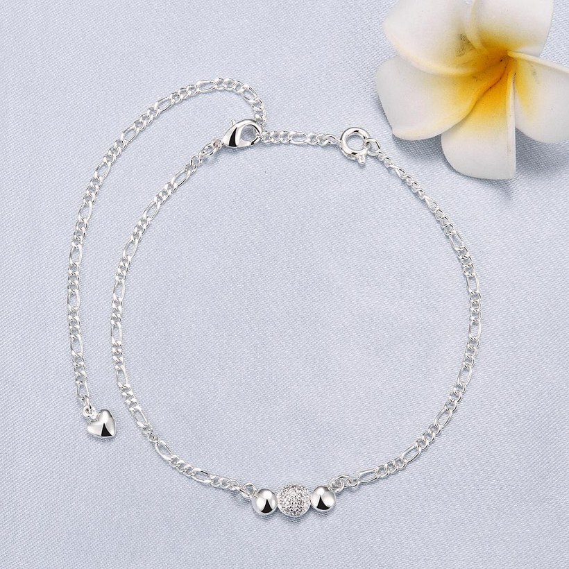 Wholesale Classic Silver Plant Stone Anklets TGAKL102 1
