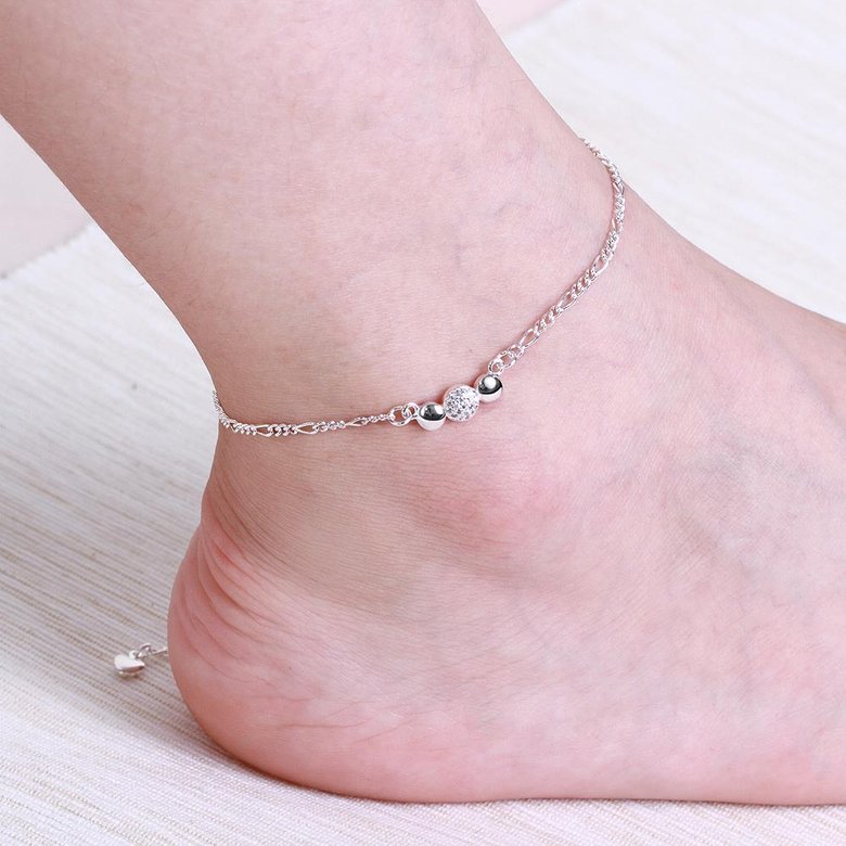 Wholesale Classic Silver Plant Stone Anklets TGAKL102 2