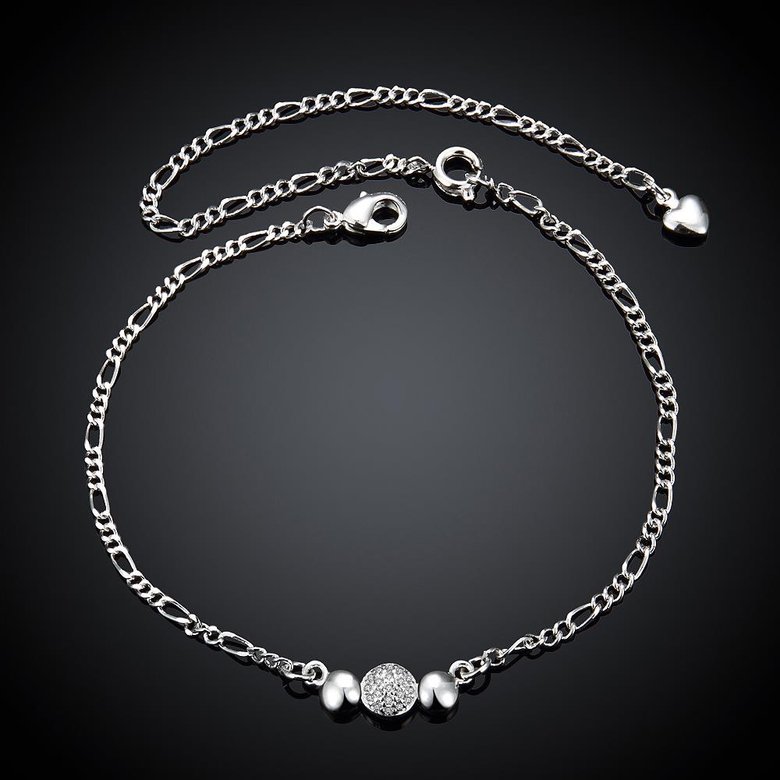 Wholesale Classic Silver Plant Stone Anklets TGAKL102 4