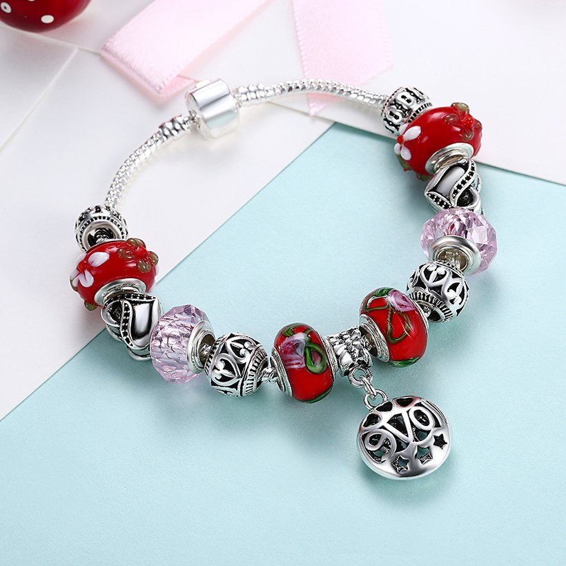 Wholesale Silver Love Beads Europe Style Bracelet TGBB006 2