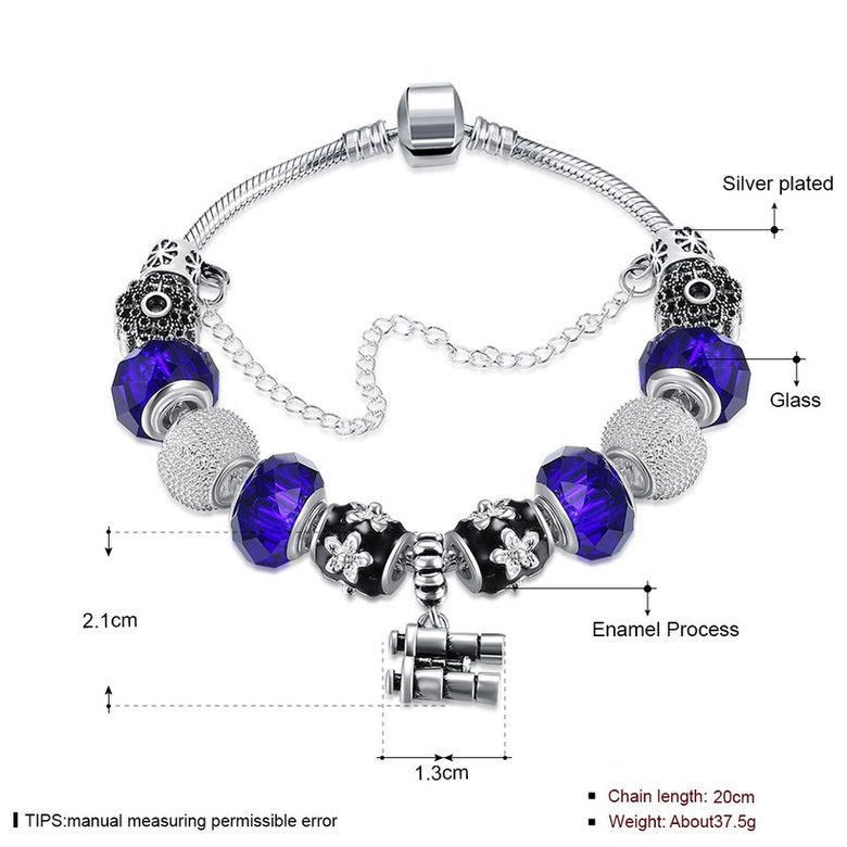 Wholesale Trendy Silver Telescope Beads Bracelet TGBB010 0