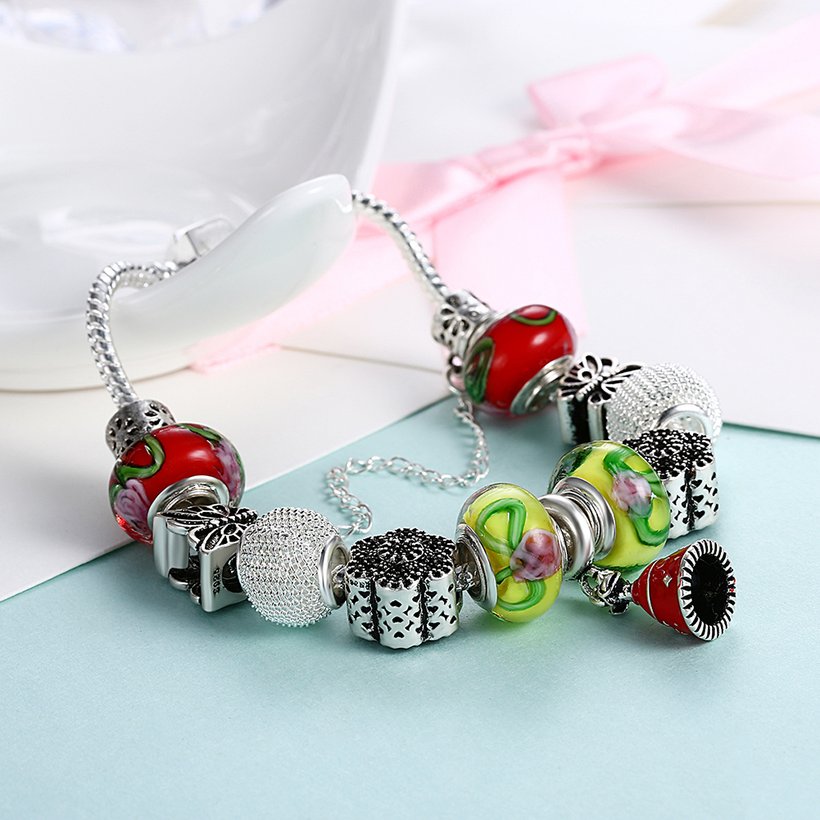 Wholesale Fashion Silver Small Bell Beads Bracelet TGBB013 1