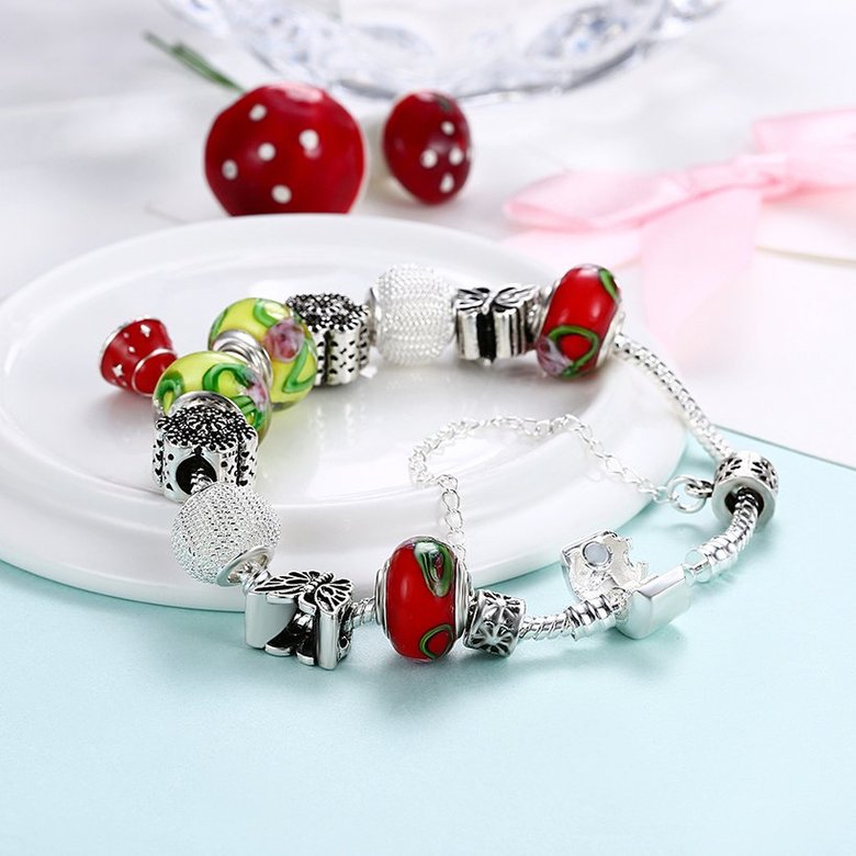 Wholesale Fashion Silver Small Bell Beads Bracelet TGBB013 2