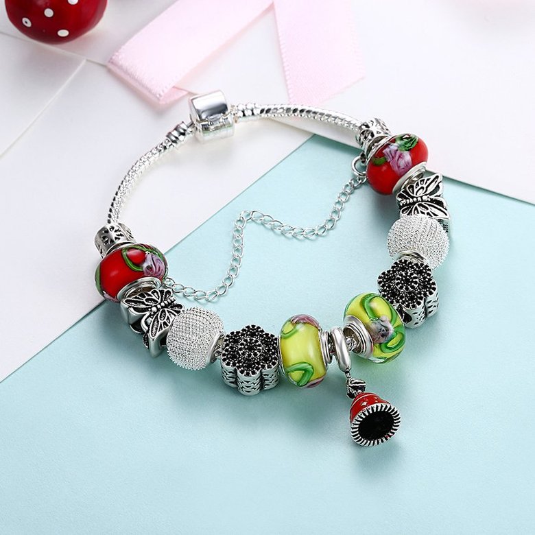 Wholesale Fashion Silver Small Bell Beads Bracelet TGBB013 3