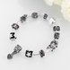 Wholesale Romantic Silver Plant Rhinestone Bracelet TGBB026 0 small