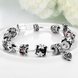 Wholesale Romantic Silver Plant Rhinestone Bracelet TGBB026 4 small