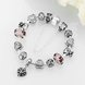 Wholesale Romantic Silver Heart Rhinestone Bracelet TGBB027 1 small