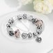 Wholesale Romantic Silver Heart Rhinestone Bracelet TGBB027 2 small