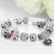 Wholesale Romantic Silver Heart Rhinestone Bracelet TGBB027 3 small