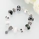 Wholesale Vintage Silver Heart Glass Bracelet TGBB028 1 small