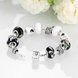 Wholesale Vintage Silver Heart Glass Bracelet TGBB028 3 small