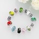 Wholesale Vintage Silver Round Glass Bracelet TGBB030 1 small