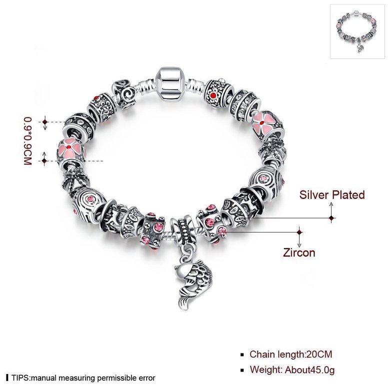 Wholesale Vintage Silver Animal Rhinestone Bracelet TGBB031 0