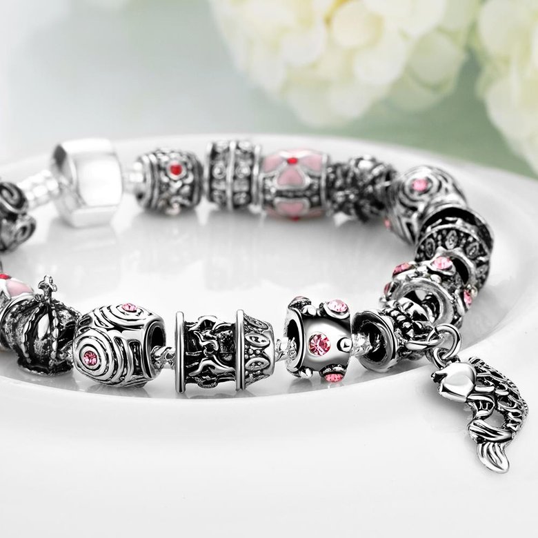 Wholesale Vintage Silver Animal Rhinestone Bracelet TGBB031 3