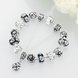 Wholesale Vintage Silver Plant Rhinestone Bracelet TGBB034 0 small