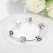 Wholesale Romantic Silver Plant Rhinestone Bracelet TGBB040 2 small