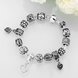 Wholesale Punk Silver Heart Bracelet TGBB043 1 small