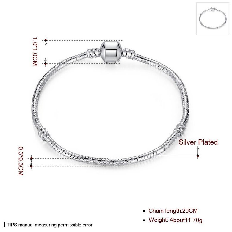 Wholesale Trendy Silver Geometric Bracelet TGBB052 0
