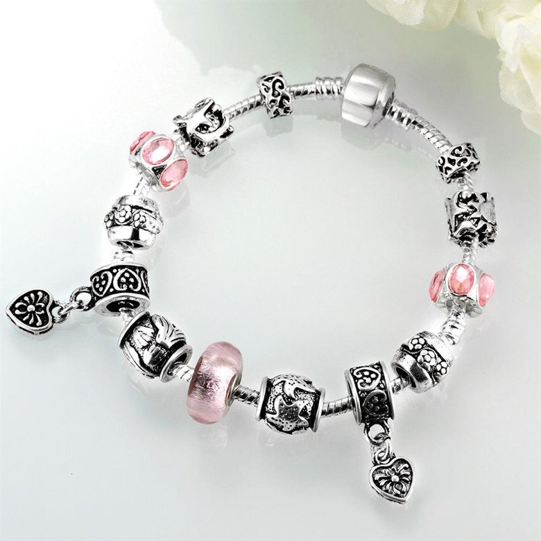 Wholesale Classic Silver Geometric Rhinestone Bracelet TGBB003 1