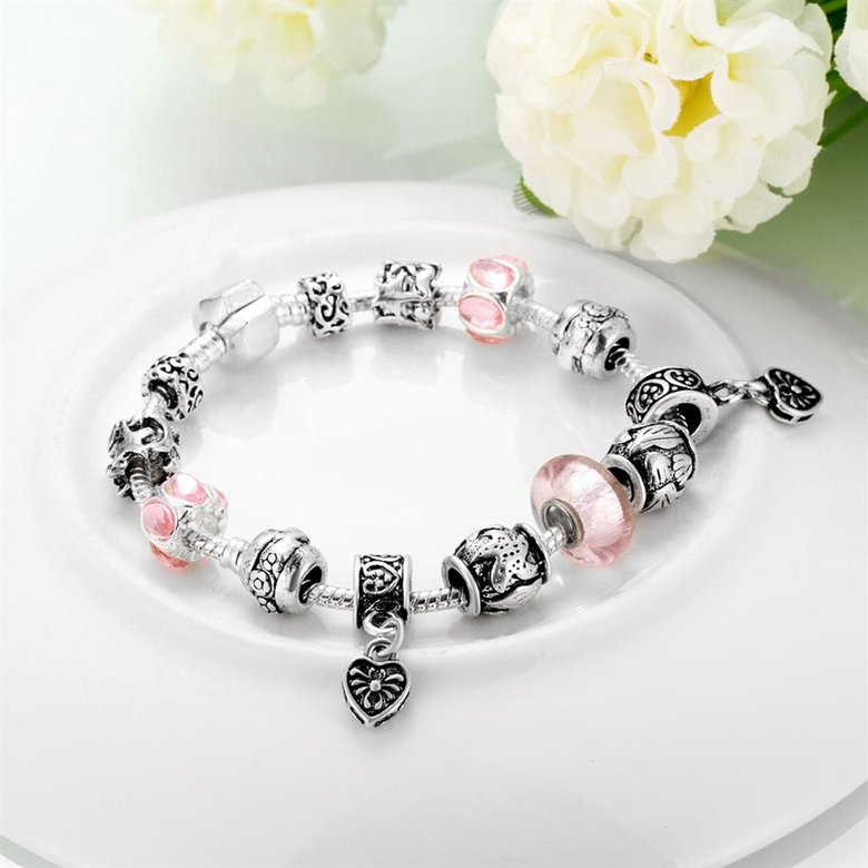 Wholesale Classic Silver Geometric Rhinestone Bracelet TGBB003 2