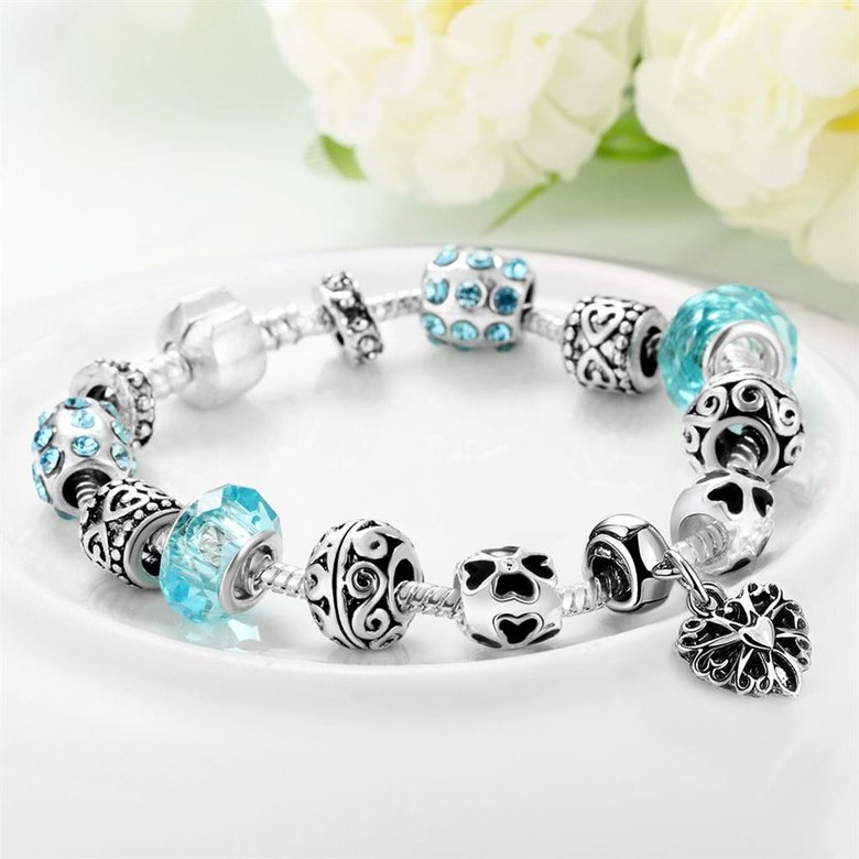 Wholesale Trendy Silver Geometric Rhinestone Bracelet TGBB058 4