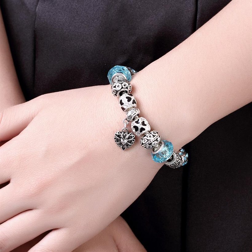 Wholesale Trendy Silver Geometric Rhinestone Bracelet TGBB058 5