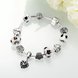 Wholesale Romantic Silver Feather Glass Bracelet TGBB059 1 small