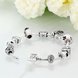 Wholesale Romantic Silver Feather Glass Bracelet TGBB059 3 small