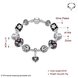 Wholesale Romantic Silver Heart Glass Bracelet TGBB060 0 small