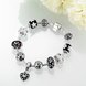 Wholesale Romantic Silver Heart Glass Bracelet TGBB060 1 small