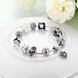 Wholesale Romantic Silver Heart Glass Bracelet TGBB060 2 small