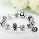 Wholesale Romantic Silver Heart Glass Bracelet TGBB060 4 small