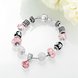 Wholesale Romantic Silver Plant Rhinestone Bracelet TGBB062 1 small