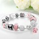 Wholesale Romantic Silver Plant Rhinestone Bracelet TGBB062 4 small