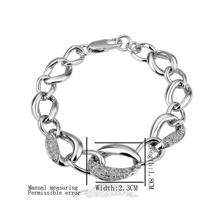 Wholesale Romantic Platinum Animal Rhinestone Bracelet TGGPB044 0