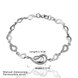 Wholesale Trendy Platinum Heart Rhinestone Bracelet TGGPB050 1 small