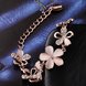 Wholesale Classic Rose Gold Plant Rhinestone Bracelet TGGPB059 3 small