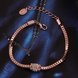 Wholesale Trendy Rose Gold Geometric Rhinestone Bracelet TGGPB070 1 small