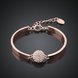 Wholesale Trendy Rose Gold Round Rhinestone Bracelet TGGPB073 0 small