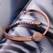 Wholesale Trendy Rose Gold Round Rhinestone Bracelet TGGPB073 2 small