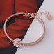 Wholesale Trendy Rose Gold Round Rhinestone Bracelet TGGPB073 3 small