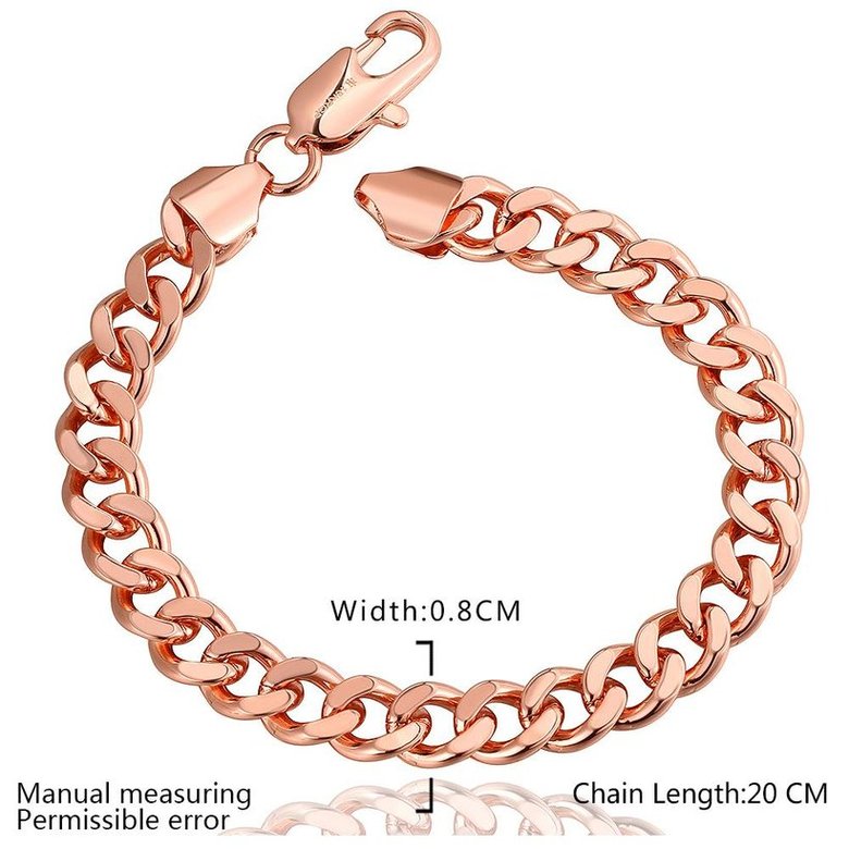 Wholesale Classic Rose Gold Geometric Bracelet TGGPB097 0