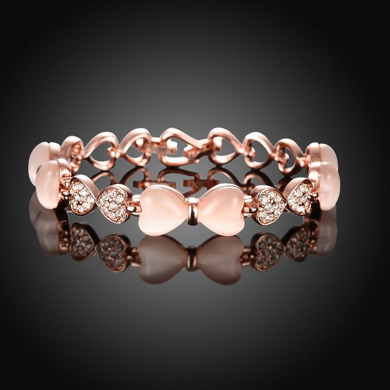 Wholesale Classic Rose Gold Round Rhinestone Bracelet TGGPB123 1