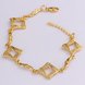 Wholesale Romantic 24K Gold Geometric CZ Bracelet TGGPB129 2 small