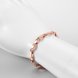 Wholesale Romantic Rose Gold Heart CZ Bracelet TGGPB134 3 small