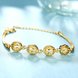 Wholesale Trendy 24K Gold Round CZ Bracelet TGGPB140 2 small